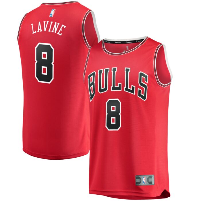 Men’s Chicago Bulls Zach LaVine Fanatics Red Fast Break Replica Jersey – Icon Edition