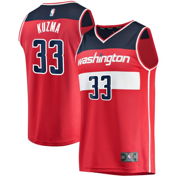 Men’s Washington Wizards Kyle Kuzma Fanatics Red Fast Break Replica Jersey – Icon Edition