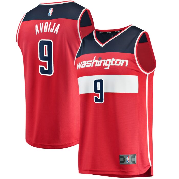 Men’s Washington Wizards Deni Avdija Fanatics Red Fast Break Replica Jersey – Icon Edition