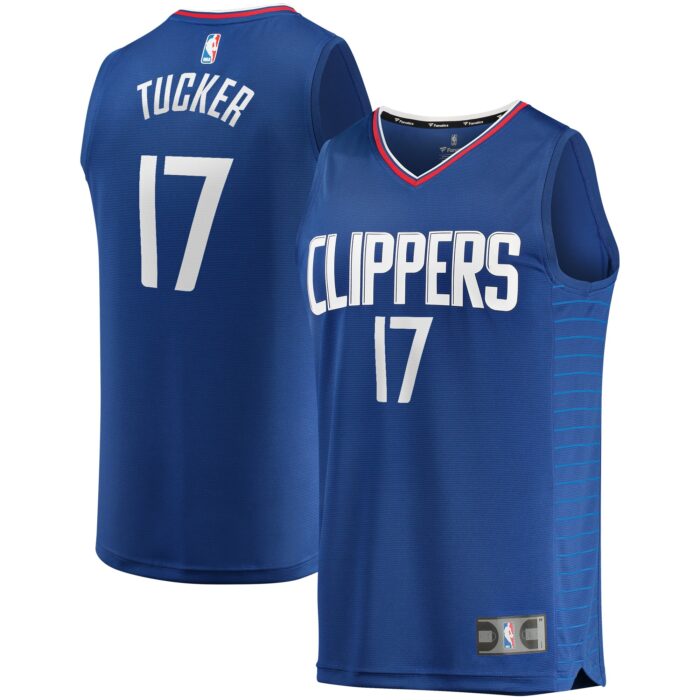 Men’s LA Clippers PJ Tucker Fanatics Royal Fast Break Player Jersey – Icon Edition
