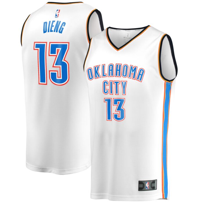 Men’s Oklahoma City Thunder Ousmane Dieng Fanatics White Fast Break Player Jersey – Association Edition