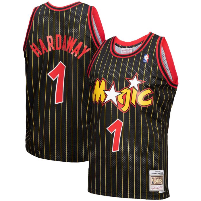 Men’s Orlando Magic Penny Hardaway Mitchell & Ness Black 1994-95 Hardwood Classics Reload 3.0 Swingman Jersey