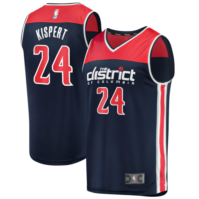Men’s Washington Wizards Corey Kispert Fanatics Navy Fast Break Replica Player Jersey – Statement Edition