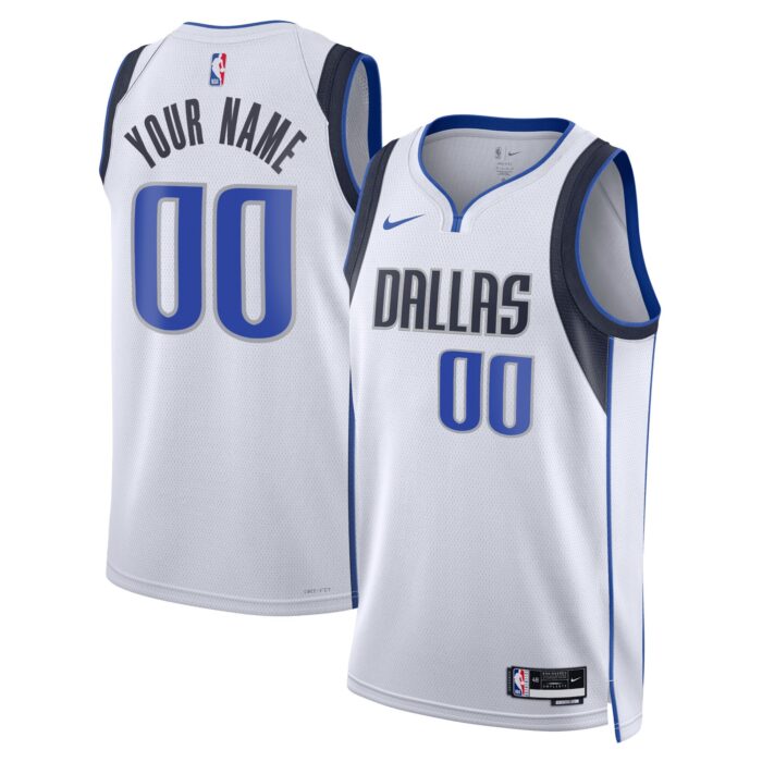 Unisex Dallas Mavericks Nike White Swingman Custom Jersey – Association Edition