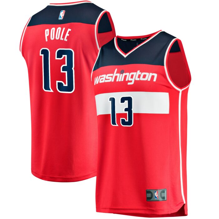 Youth Washington Wizards Jordan Poole Fanatics Red Fast Break Player Jersey – Icon Edition