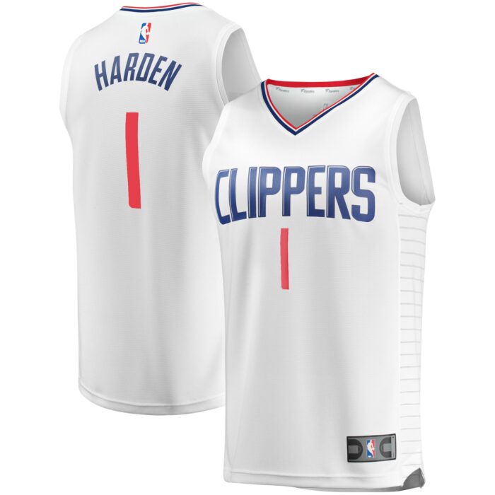 Men’s LA Clippers James Harden Fanatics White Fast Break Player Jersey – Association Edition