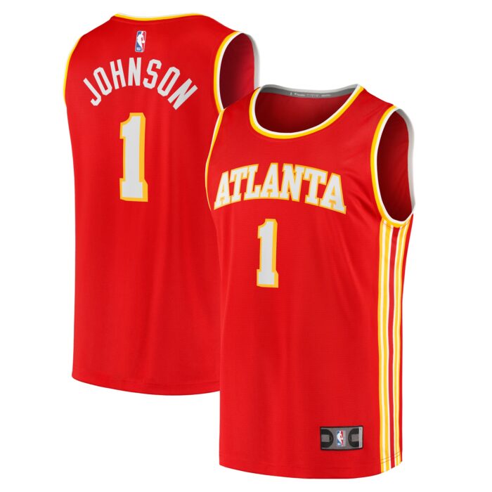 Men’s Atlanta Hawks Jalen Johnson Fanatics Red Fast Break Replica Jersey – Icon Edition