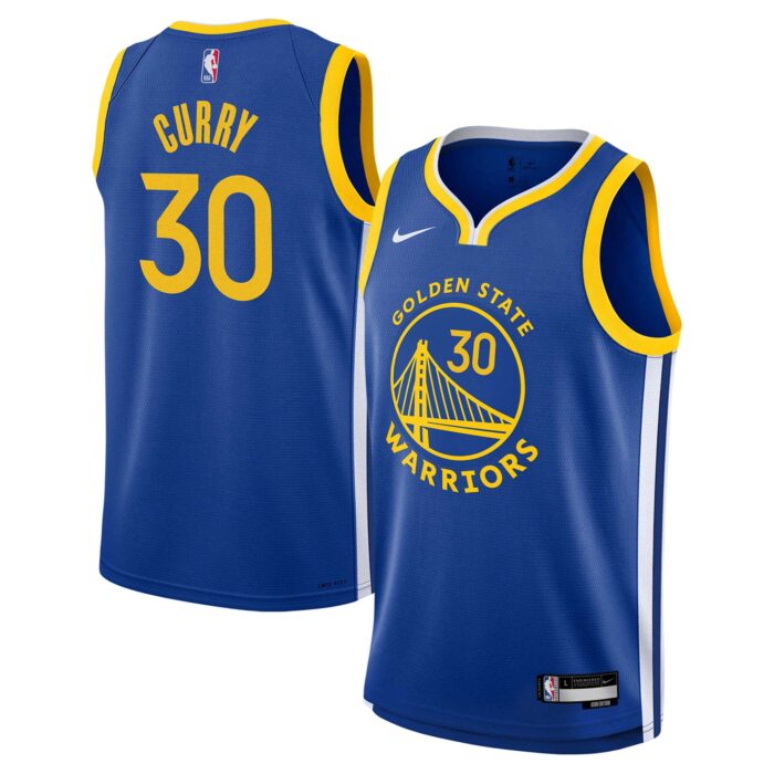 Youth Golden State Warriors Stephen Curry Nike Royal Swingman Jersey – Icon Edition