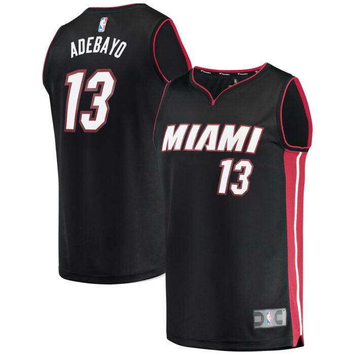 Men’s Miami Heat Bam Adebayo Fanatics Black Fast Break Replica Player Jersey – Icon Edition