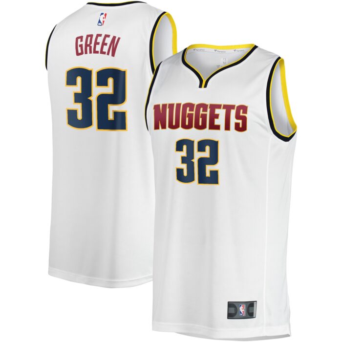 Men’s Denver Nuggets Jeff Green Fanatics White Fast Break Player Jersey – Association Edition