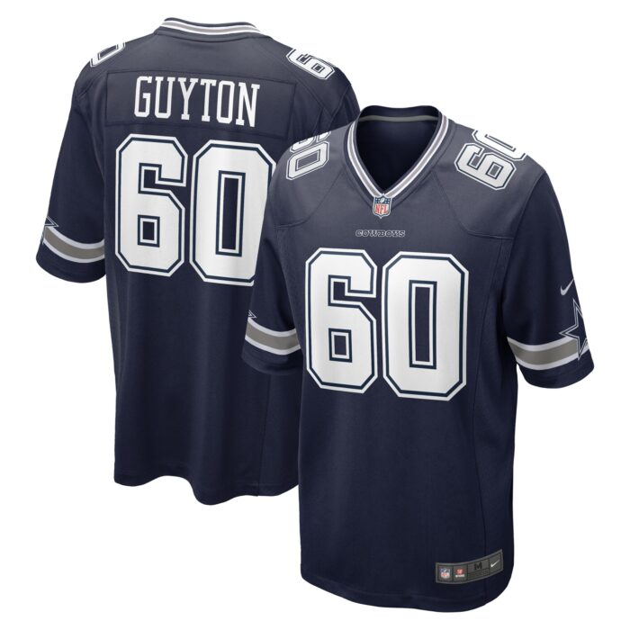 Men’s Dallas Cowboys Tyler Guyton Nike Navy 2024 NFL Draft First Round Pick Player Game Jersey