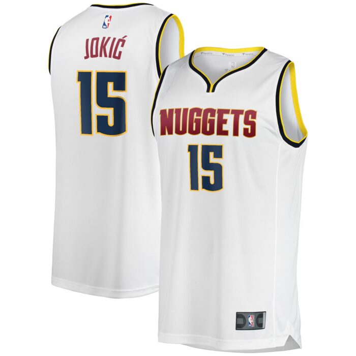 Men’s Denver Nuggets Nikola Jokic Fanatics White Fast Break Player Jersey – Association Edition
