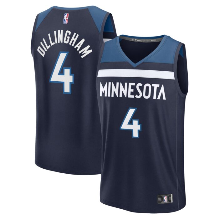 Youth Minnesota Timberwolves Rob Dillingham Fanatics Navy 2024 NBA Draft Fast Break Player Jersey – Icon Edition