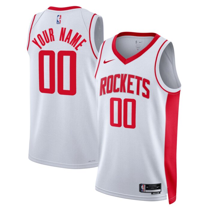 Unisex Houston Rockets Nike White Swingman Custom Jersey – Association Edition