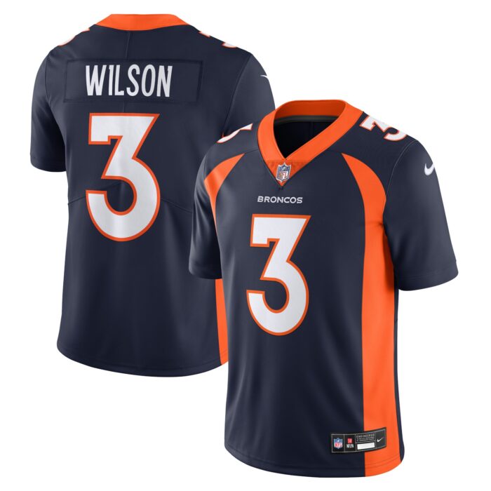 Men’s Denver Broncos Russell Wilson Nike Navy Vapor Untouchable Limited Jersey