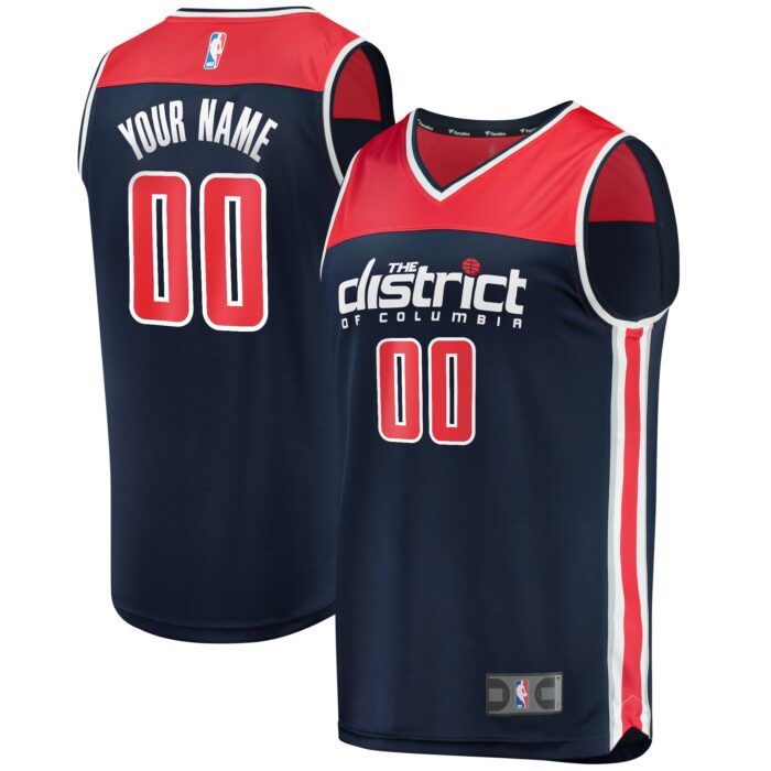 Youth Washington Wizards Fanatics Navy Custom Fast Break Replica Jersey – Statement Edition