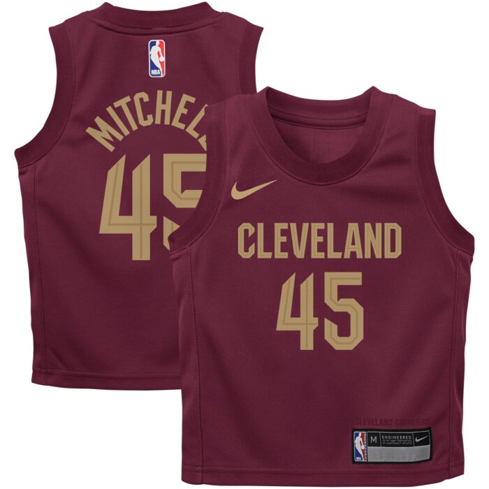 Infant Cleveland Cavaliers Donovan Mitchell Nike Wine Swingman Player Jersey – Icon Edition