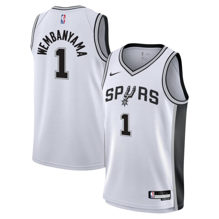 Youth San Antonio Spurs Victor Wembanyama Nike White Swingman Jersey – Association Edition