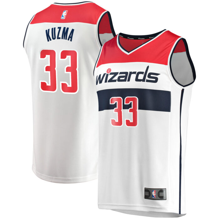 Men’s Washington Wizards Kyle Kuzma Fanatics White Fast Break Replica Jersey – Association Edition