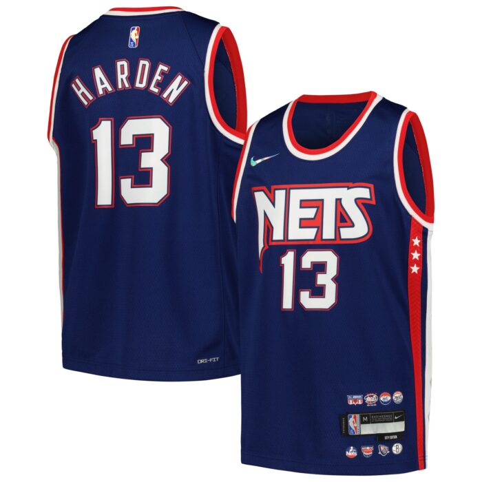 Youth Brooklyn Nets James Harden Nike Navy Swingman Jersey – City Edition