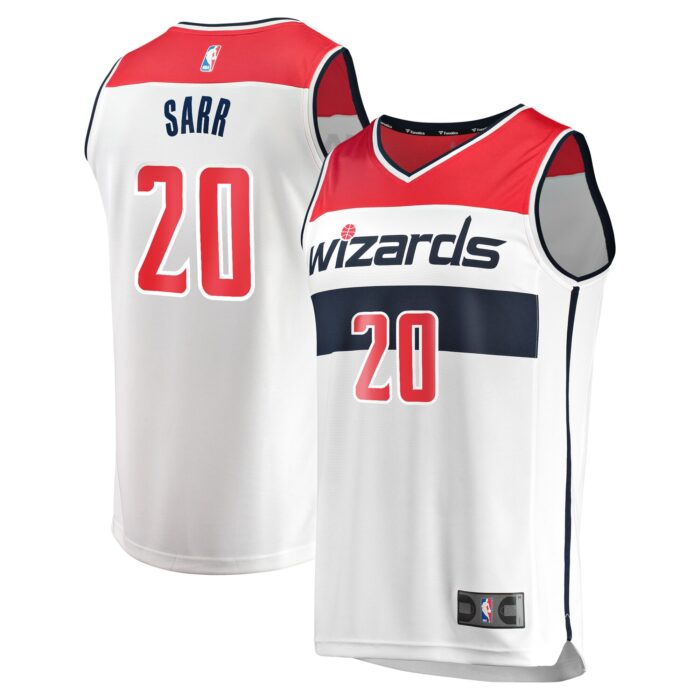 Youth Washington Wizards Alexandre Sarr Fanatics White Fast Break Replica Player Jersey – Association Edition