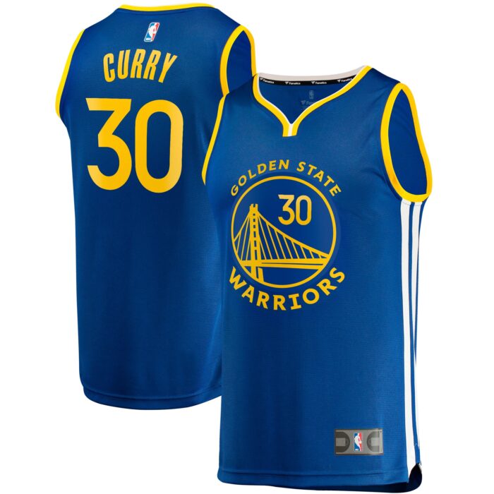 Men’s Golden State Warriors Stephen Curry Fanatics Royal Big & Tall Fast Break Player Jersey – Icon Edition