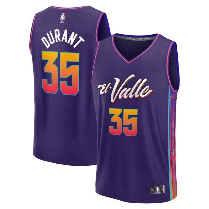 Men’s Phoenix Suns Kevin Durant Fanatics Purple Fast Break Jersey – City Edition