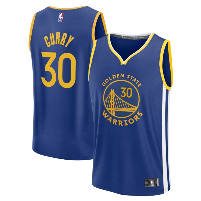 Youth Golden State Warriors Stephen Curry Fanatics Royal Fast Break Replica Player Jersey – Icon Edition