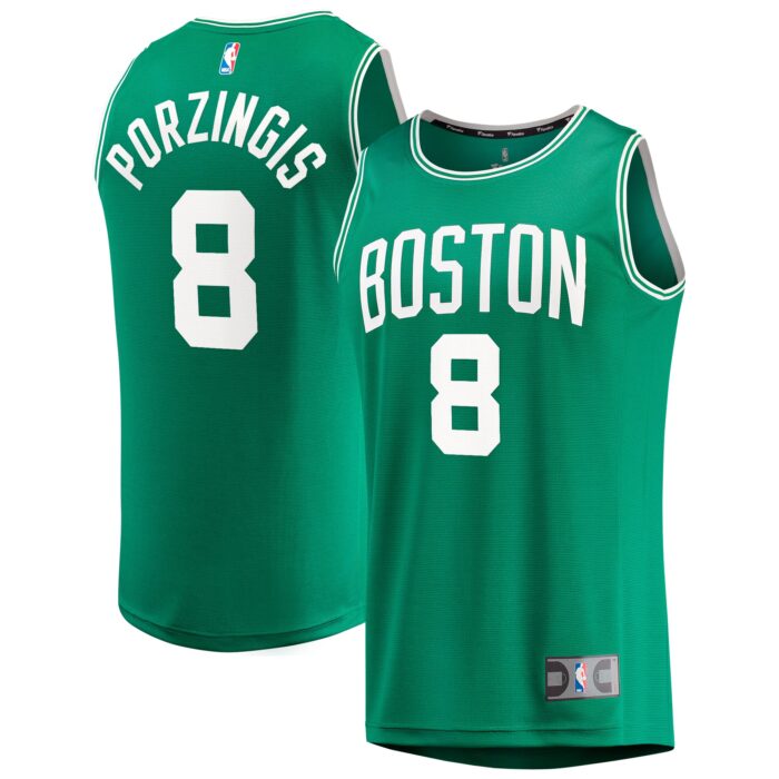 Youth Boston Celtics Kristaps Porzingis Fanatics Kelly Green Fast Break Player Jersey – Icon Edition