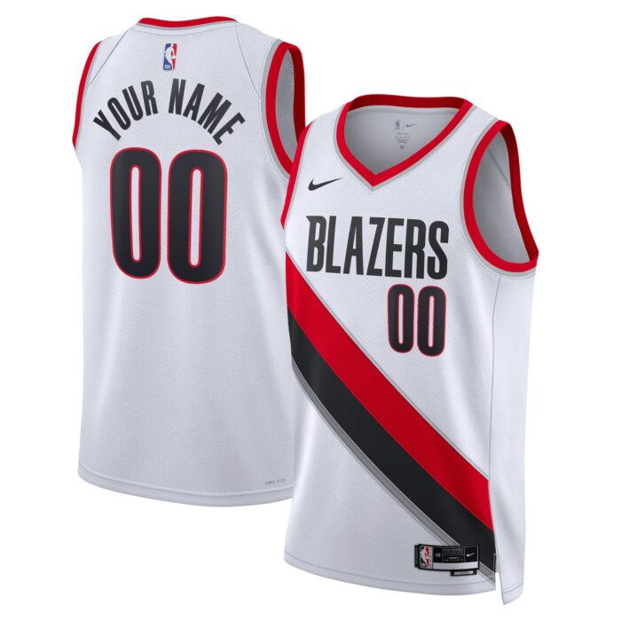 Unisex Portland Trail Blazers Nike White Swingman Custom Jersey – Association Edition