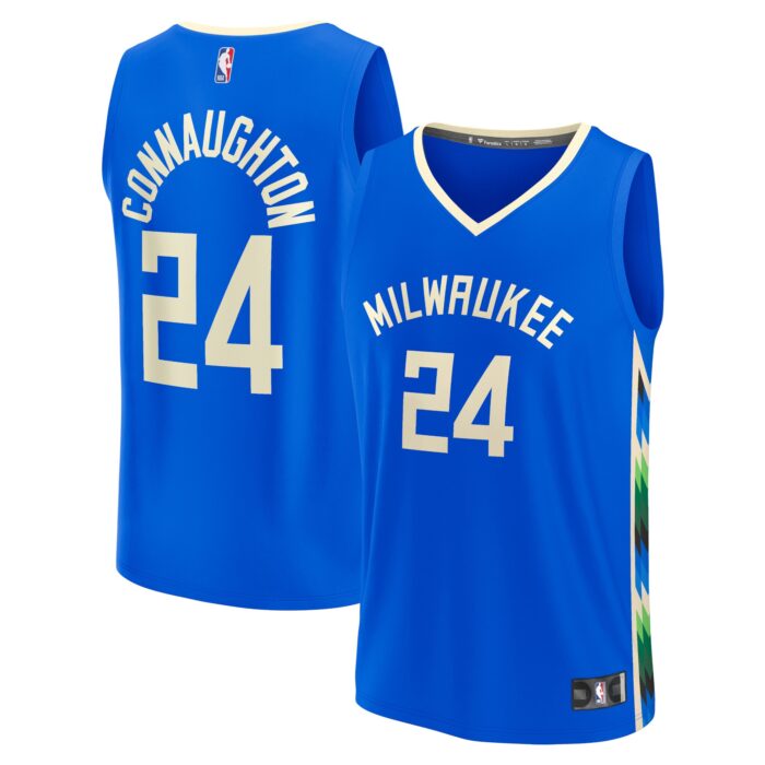 Men’s Milwaukee Bucks Pat Connaughton Fanatics Royal Fastbreak Jersey – City Edition