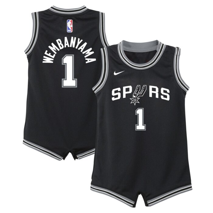 Infant San Antonio Spurs Victor Wembanyama Nike Black Swingman Player Jersey – Icon Edition