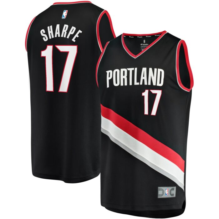 Men’s Portland Trail Blazers Shaedon Sharpe Fanatics Black Fast Break Replica Player Jersey – Icon Edition