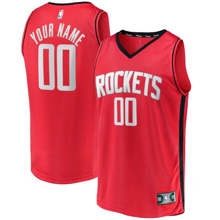 Youth Houston Rockets Fanatics Red Fast Break Custom Replica Jersey – Icon Edition