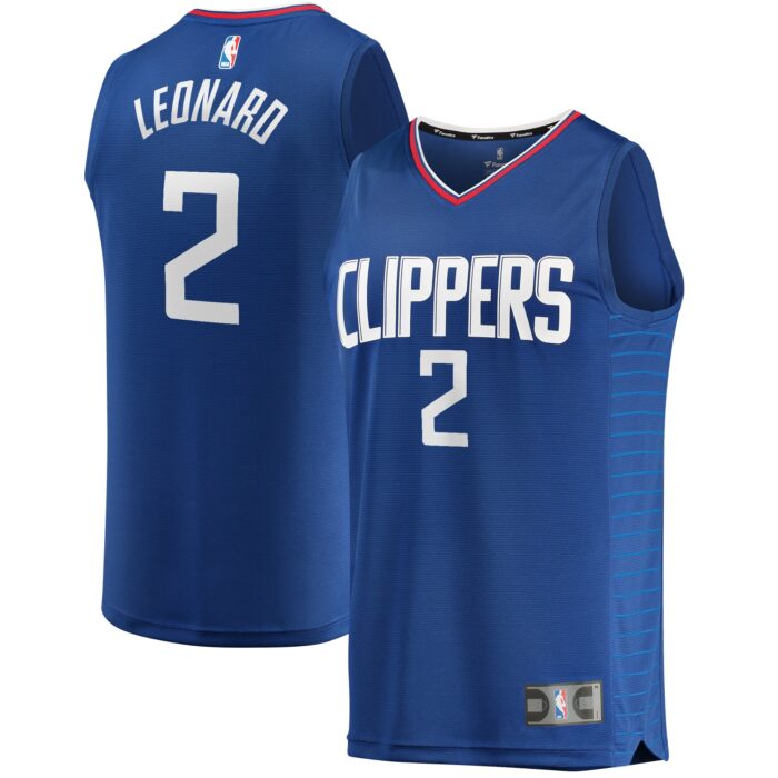 Men’s LA Clippers Kawhi Leonard Fanatics Royal Fast Break Replica Jersey – Icon Edition