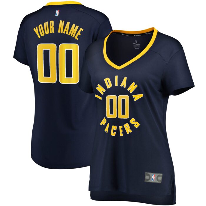 Women’s Indiana Pacers Fanatics Navy Fast Break Custom Jersey – Icon Edition