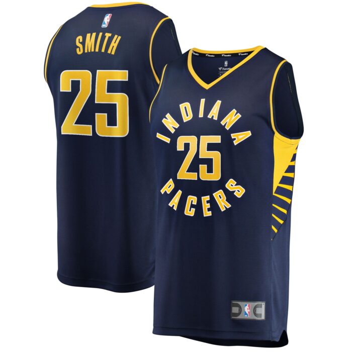 Men’s Indiana Pacers Jalen Smith Fanatics Navy Fast Break Replica Jersey – Icon Edition