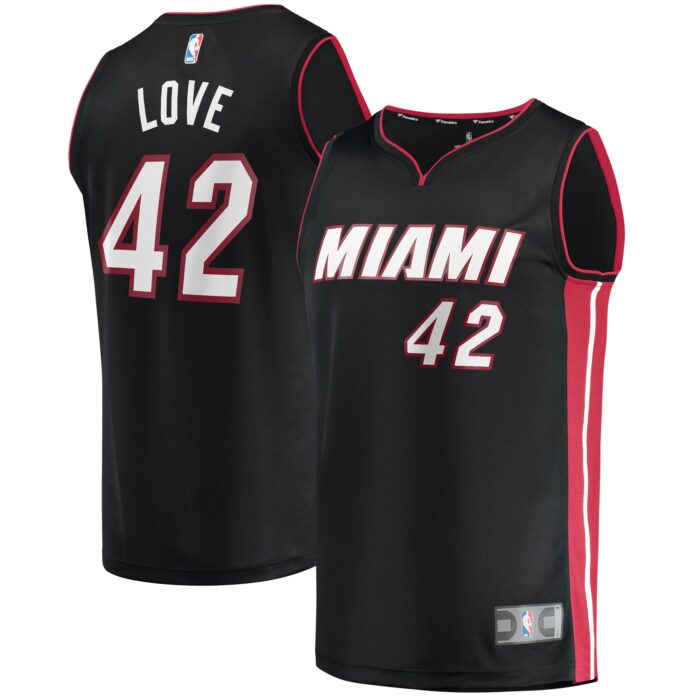 Youth Miami Heat Kevin Love Fanatics Black Fast Break Player Jersey – Icon Edition