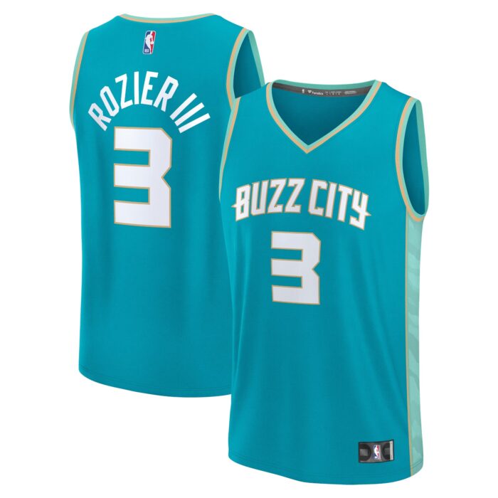 Men’s Charlotte Hornets Terry Rozier Fanatics Teal Fast Break Jersey – City Edition