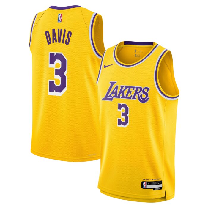 Youth Los Angeles Lakers Anthony Davis Nike Gold Swingman Jersey – Icon Edition