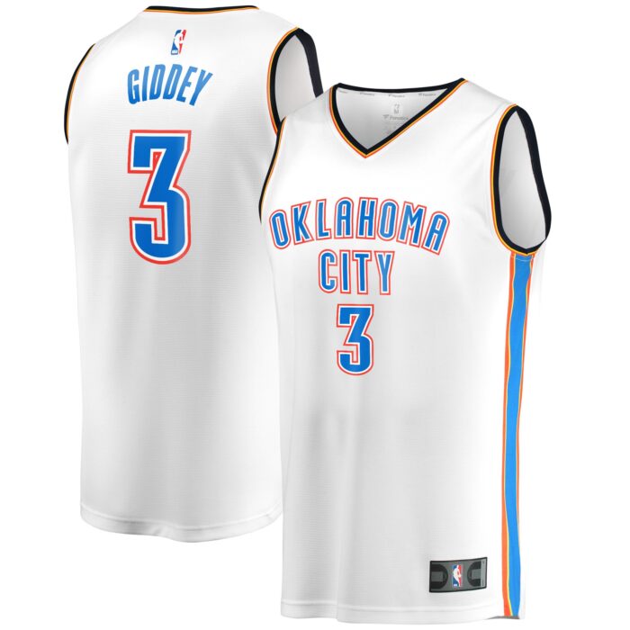 Men’s Oklahoma City Thunder Josh Giddey Fanatics White Fast Break Player Jersey – Association Edition