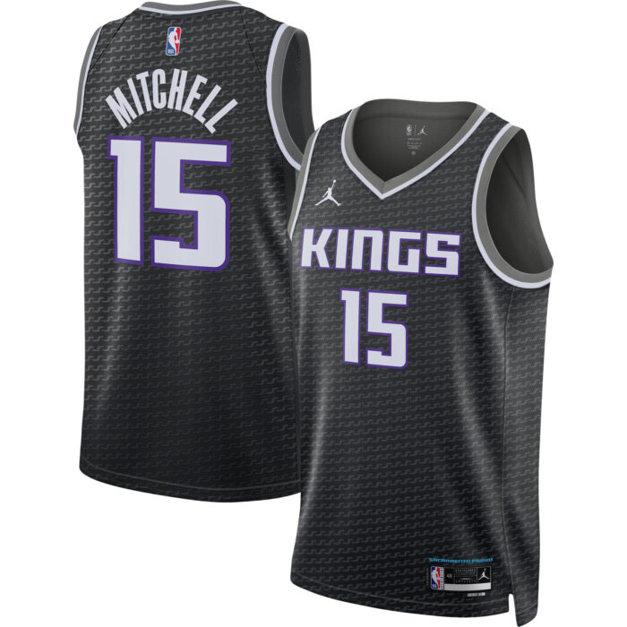 Unisex Sacramento Kings Davion Mitchell Jordan Brand Black Swingman Jersey – Statement Edition