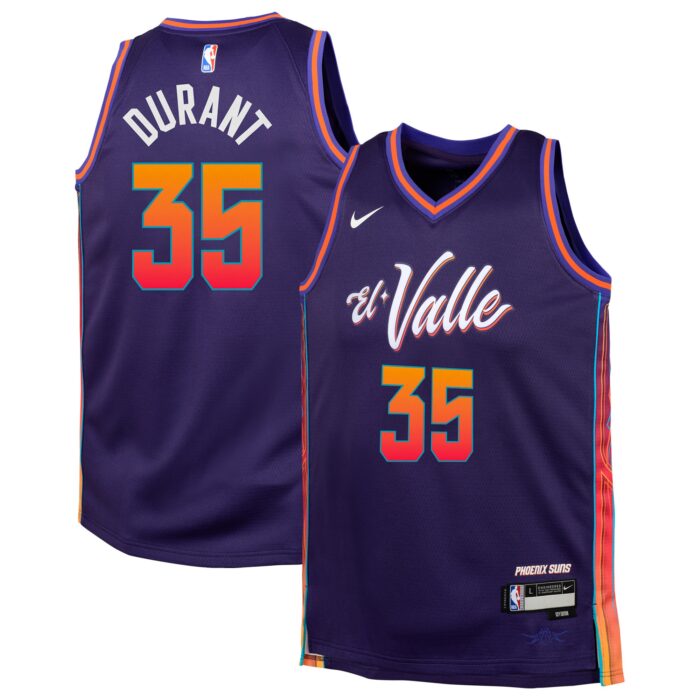 Youth Phoenix Suns Kevin Durant Nike Purple Swingman Replica Jersey – City Edition