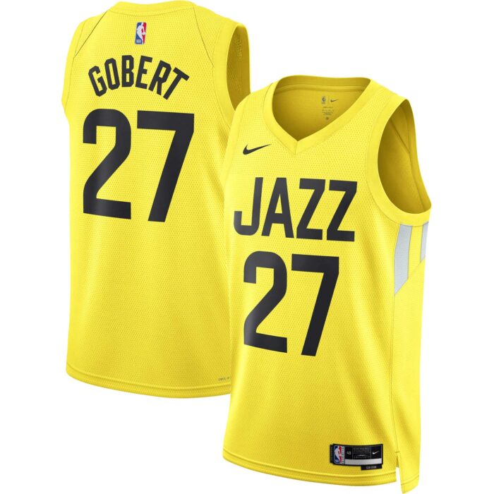Unisex Utah Jazz Rudy Gobert Nike Gold Swingman Jersey – Icon Edition