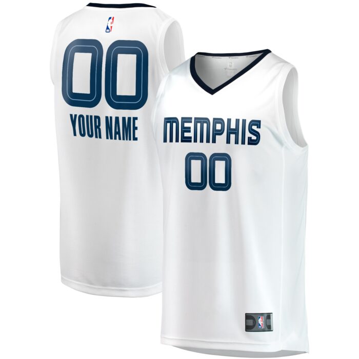 Youth Memphis Grizzlies Fanatics White Fast Break Replica Custom Jersey – Association Edition