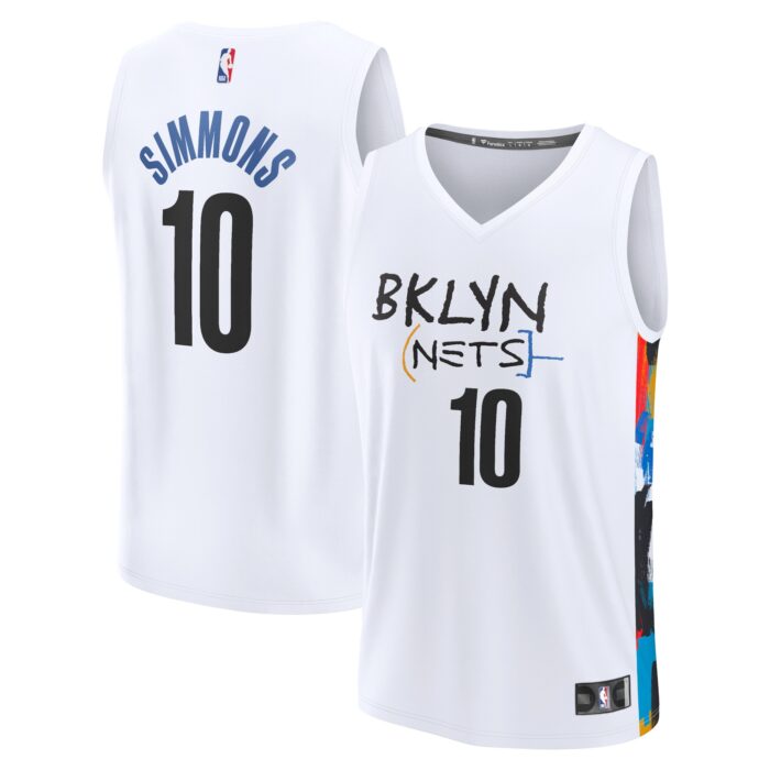 Men’s Brooklyn Nets Ben Simmons Fanatics White Fastbreak Jersey – City Edition
