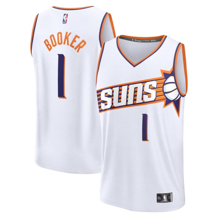 Men’s Phoenix Suns Devin Booker Fanatics White Fast Break Replica Player Jersey – Association Edition