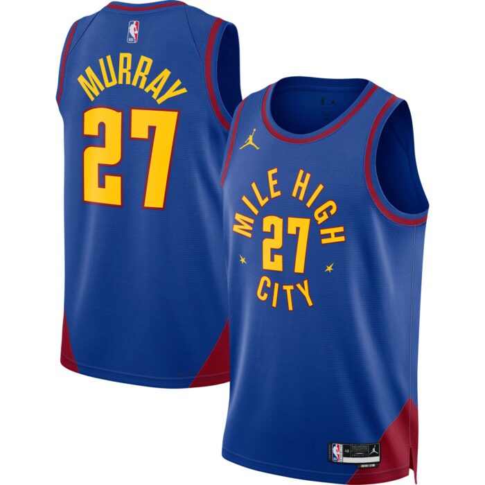 Unisex Denver Nuggets Jamal Murray Jordan Brand Blue Swingman Jersey – Statement Edition