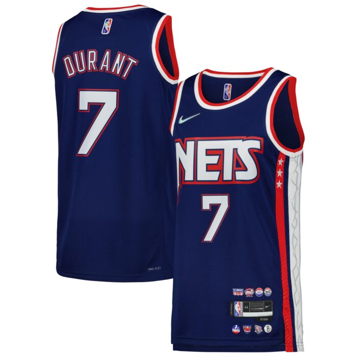 Men’s Brooklyn Nets Kevin Durant Nike Blue Swingman Player Jersey – City Edition
