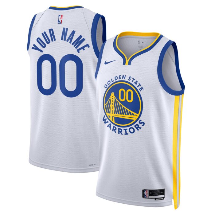 Unisex Golden State Warriors Nike White Swingman Custom Jersey – Association Edition